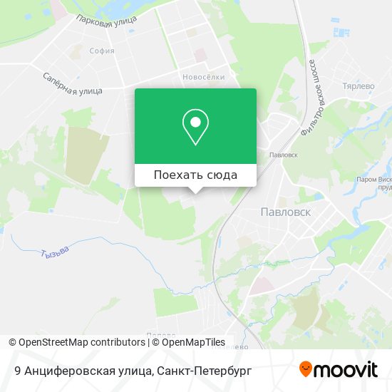 Карта 9 Анциферовская улица
