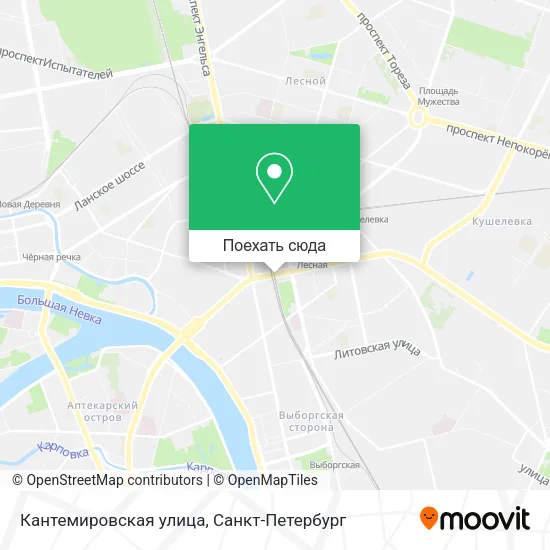 Карта Кантемировская улица
