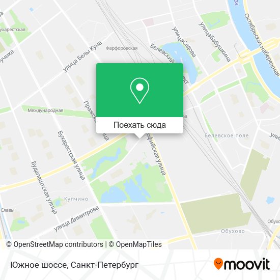 Карта Южное шоссе