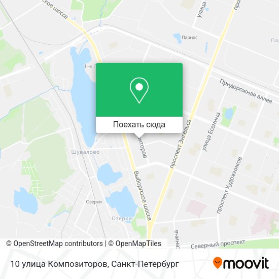 Карта 10 улица Композиторов