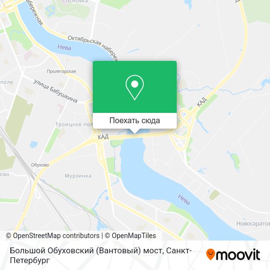 Карта Большой Обуховский (Вантовый) мост