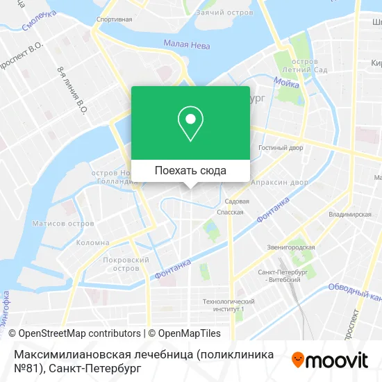 Карта Максимилиановская лечебница (поликлиника №81)