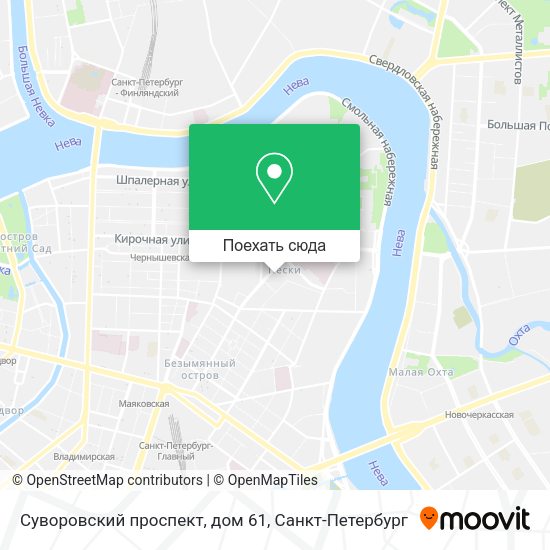 Карта Суворовский проспект, дом 61