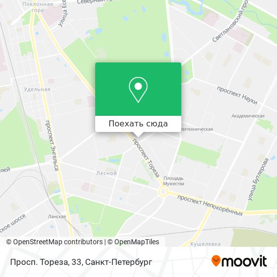 Карта Просп. Тореза, 33