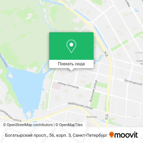Карта Богатырский просп., 56, корп. 3