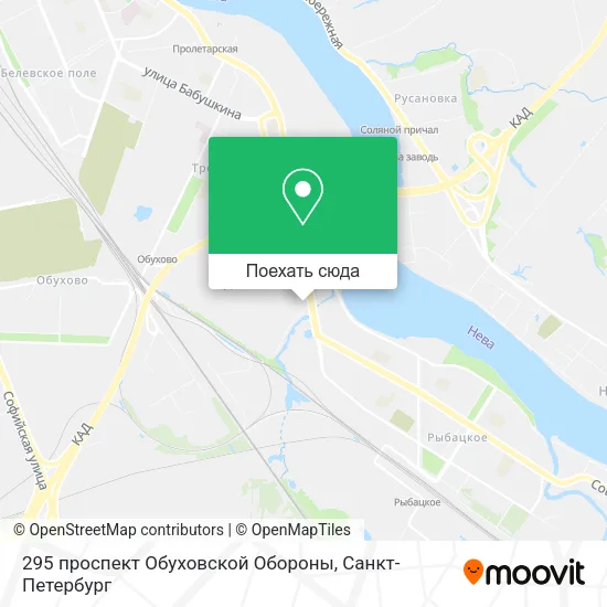 Карта 295 проспект Обуховской Обороны