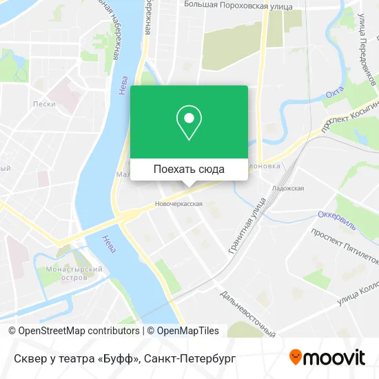 Карта Сквер у театра «Буфф»