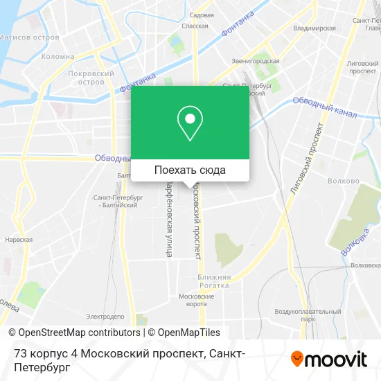 Карта 73 корпус 4 Московский проспект