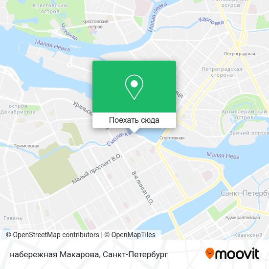 Карта набережная Макарова