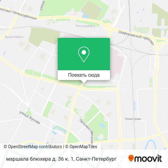 Карта маршала блюхера д. 36 к. 1