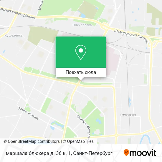 Карта маршала блюхера д. 36 к. 1