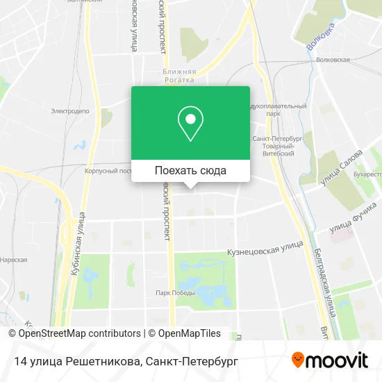 Карта 14 улица Решетникова