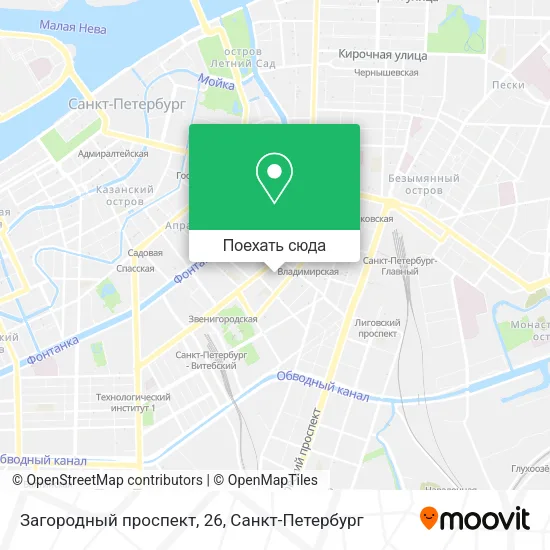 Карта Загородный проспект, 26