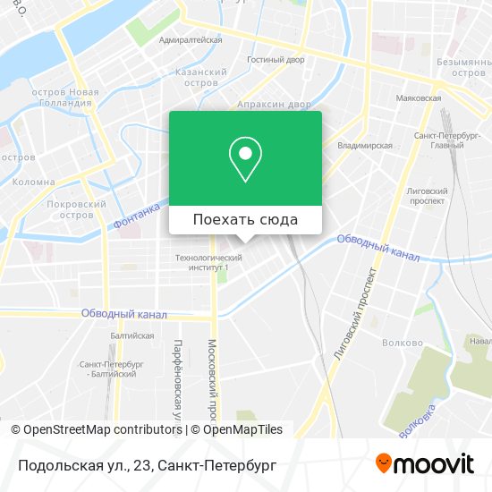 Карта Подольская ул., 23