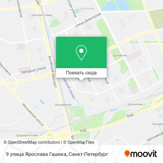 Карта 9 улица Ярослава Гашека