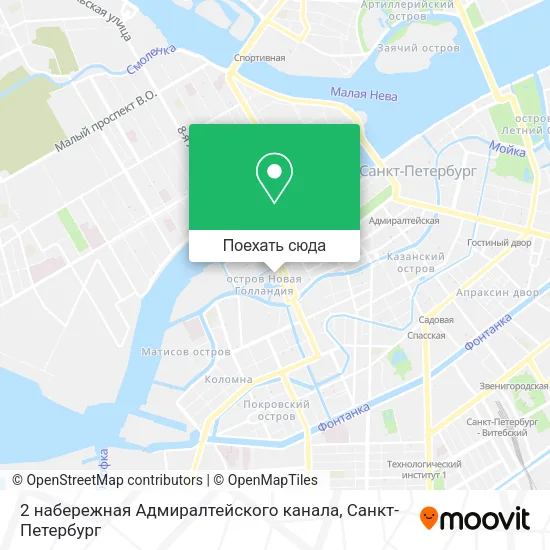 Карта 2 набережная Адмиралтейского канала