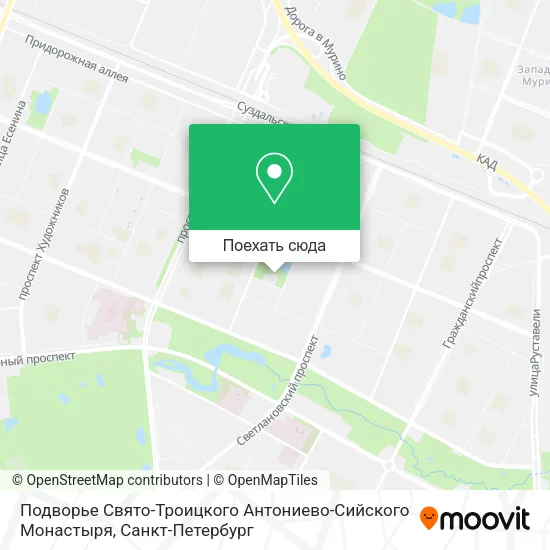 Карта Подворье Свято-Троицкого Антониево-Сийского Монастыря