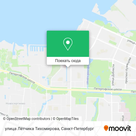 Карта улица Лётчика Тихомирова