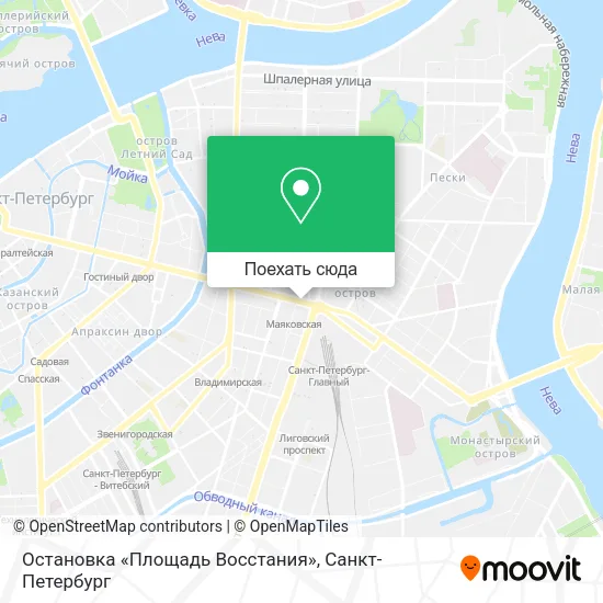 Карта Остановка «Площадь Восстания»