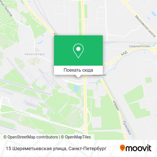 Карта 15 Шереметьевская улица