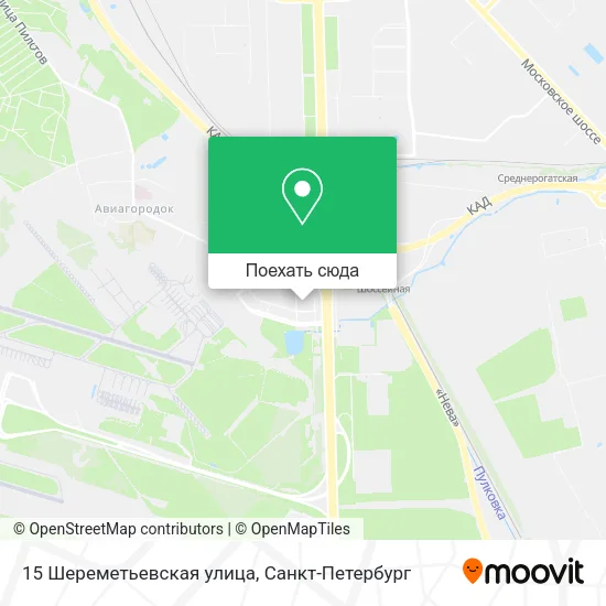 Карта 15 Шереметьевская улица