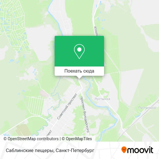 Карта Саблинские пещеры