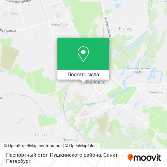 Карта Паспортный стол Пушкинского района
