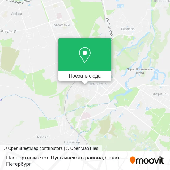 Карта Паспортный стол Пушкинского района