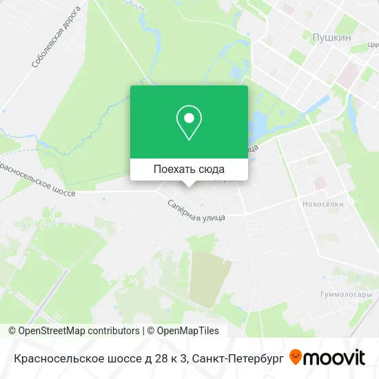 Карта Красносельское шоссе д 28 к 3