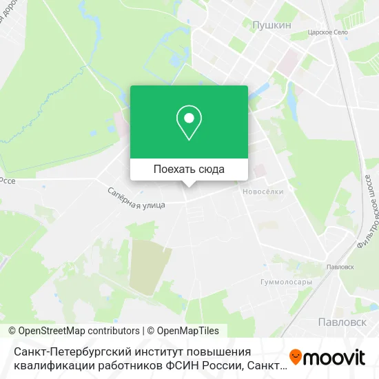 Карта Санкт-Петербургский институт повышения квалификации работников ФСИН России