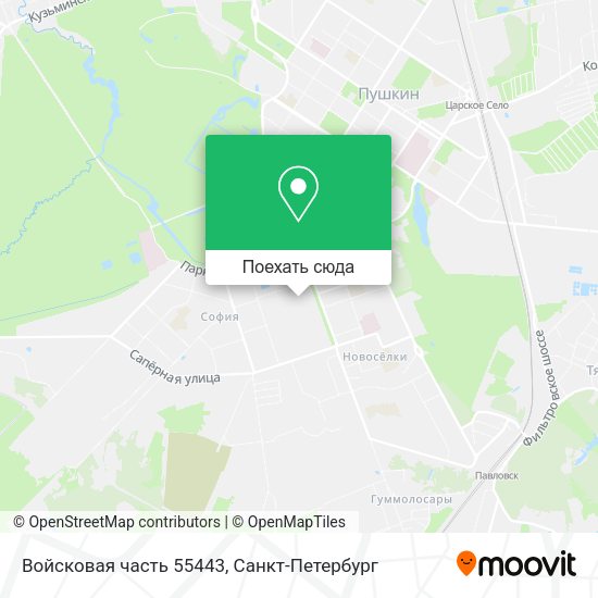 Карта Войсковая часть 55443