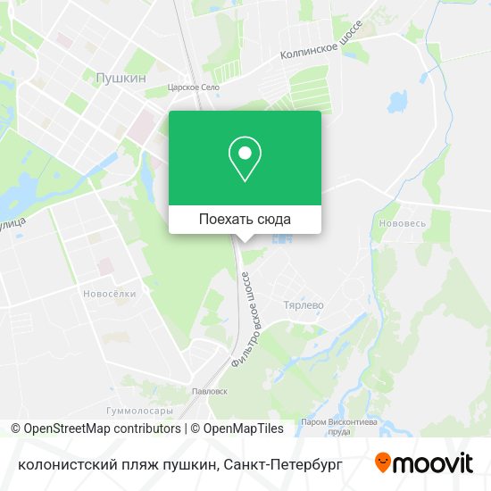 Карта колонистский пляж пушкин