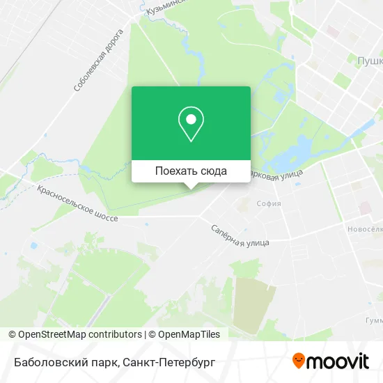 Карта Баболовский парк