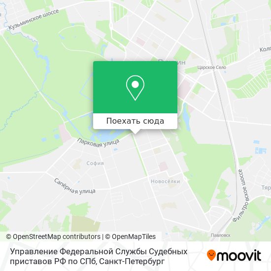 Карта Управление Федеральной Службы Судебных приставов РФ по СПб