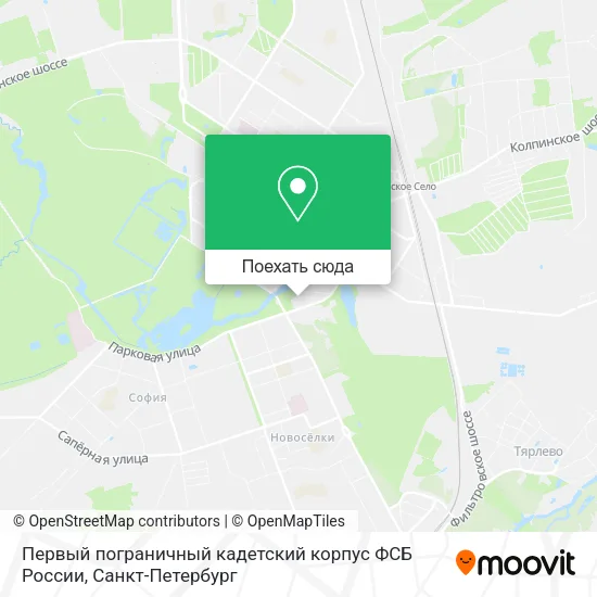 Карта Первый пограничный кадетский корпус ФСБ России