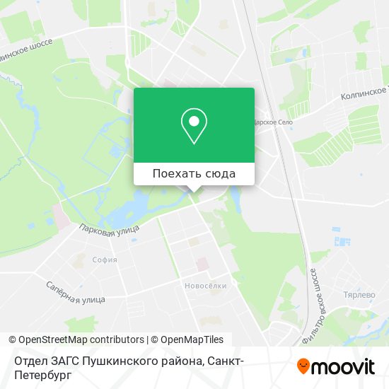 Карта Отдел ЗАГС Пушкинского района
