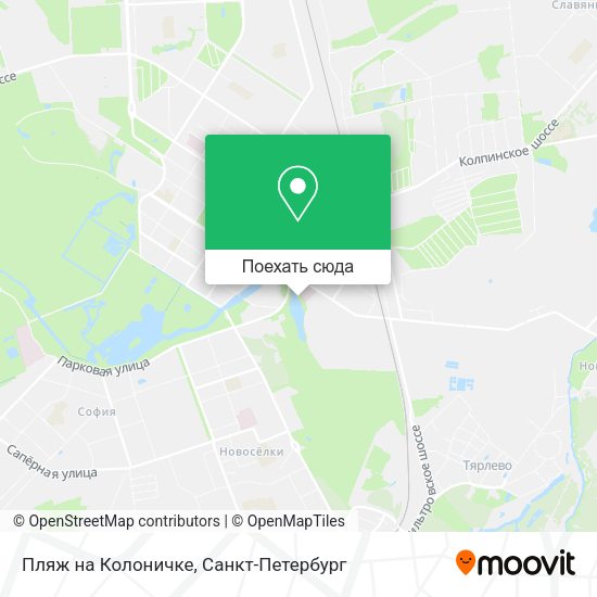 Карта Пляж на Колоничке