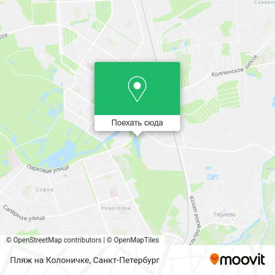 Карта Пляж на Колоничке