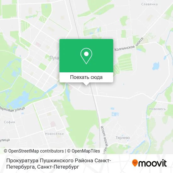 Карта Прокуратура Пушкинского Района Санкт-Петербурга