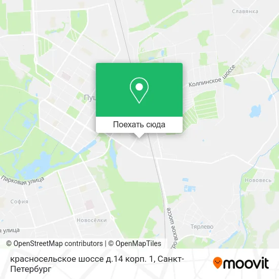Карта красносельское шоссе д.14 корп. 1