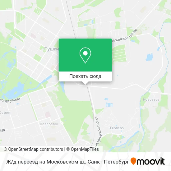 Карта Ж/д переезд на Московском ш.