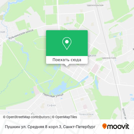 Карта Пушкин ул. Средняя 8 корп.3