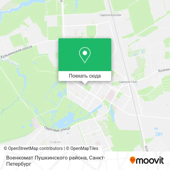 Карта Военкомат Пушкинского района