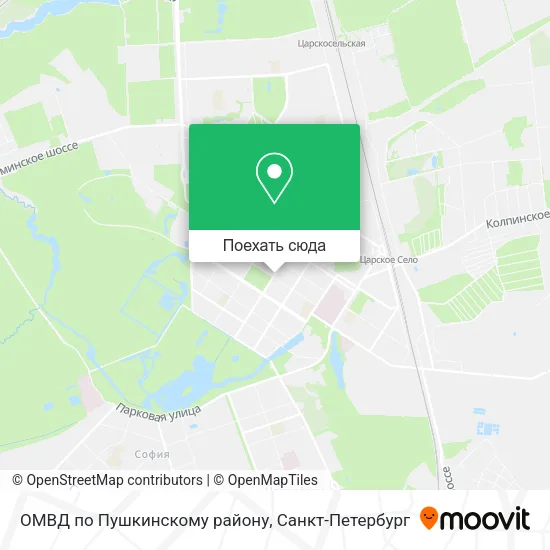 Карта ОМВД по Пушкинскому району