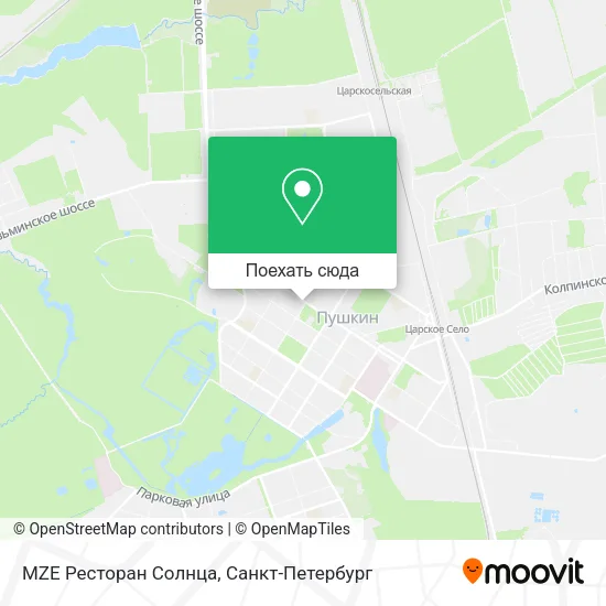 Карта MZE Ресторан Солнца
