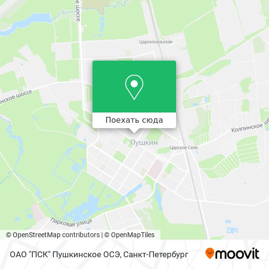 Карта ОАО "ПСК" Пушкинское ОСЭ