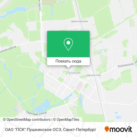 Карта ОАО "ПСК" Пушкинское ОСЭ