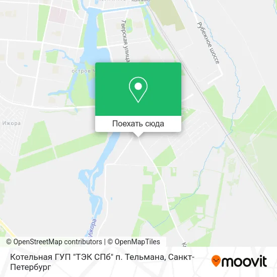 Карта Котельная ГУП "ТЭК СПб" п. Тельмана