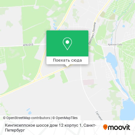 Карта Кингисеппское шоссе дом 12 корпус 1