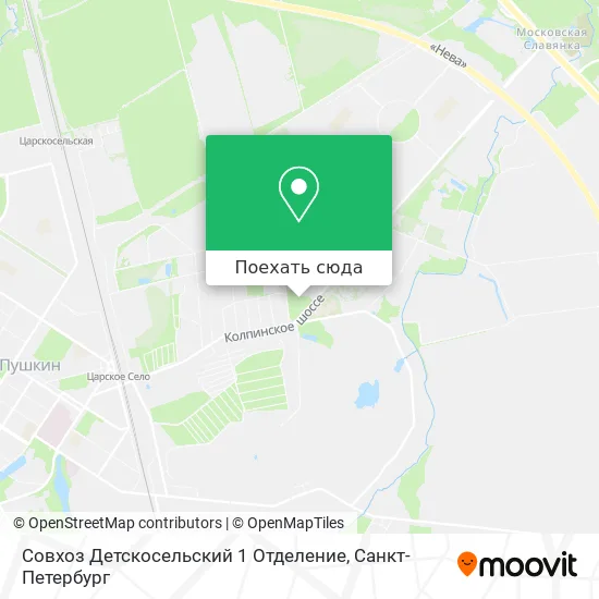 Карта Совхоз  Детскосельский 1 Отделение